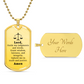Judge and Lawyer's Prayer Necklace Stainless Steel or 18k Gold Dog Tag 24" Chain-Express Your Love Gifts