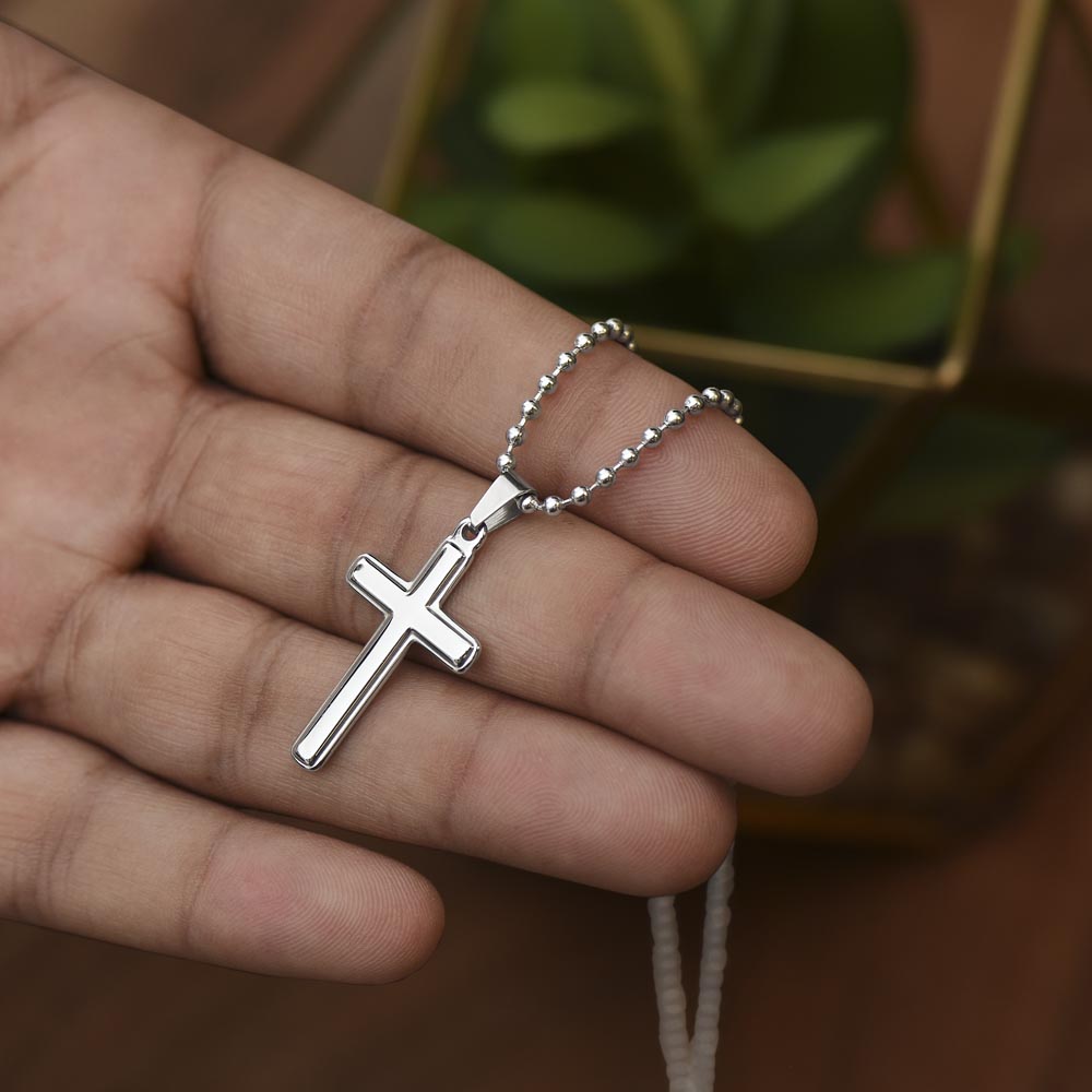 I Can Do All Things Philippians 4:13 Stainless Cross Necklace with Ball Chain-Express Your Love Gifts