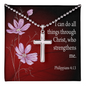 I Can Do All Things Philippians 4:13 Stainless Cross Necklace with Ball Chain-Express Your Love Gifts