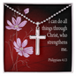 I Can Do All Things Philippians 4:13 Stainless Cross Necklace with Ball Chain-Express Your Love Gifts