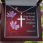 I Can Do All Things Philippians 4:13 Stainless Cross Necklace with Ball Chain-Express Your Love Gifts