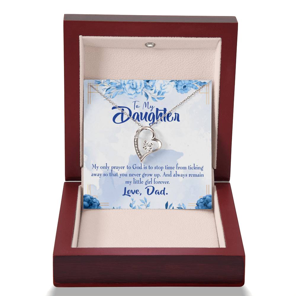 To My Daughter My Only Prayer to God From Dad Forever Necklace w Message Card-Express Your Love Gifts
