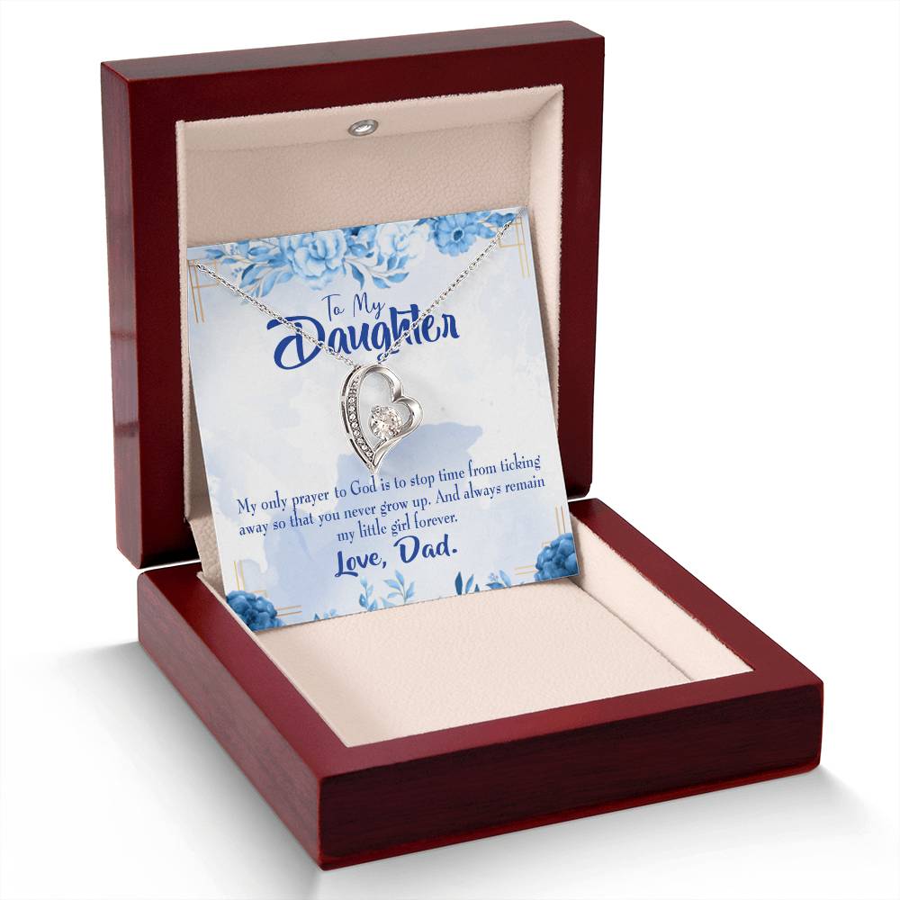To My Daughter My Only Prayer to God From Dad Forever Necklace w Message Card-Express Your Love Gifts