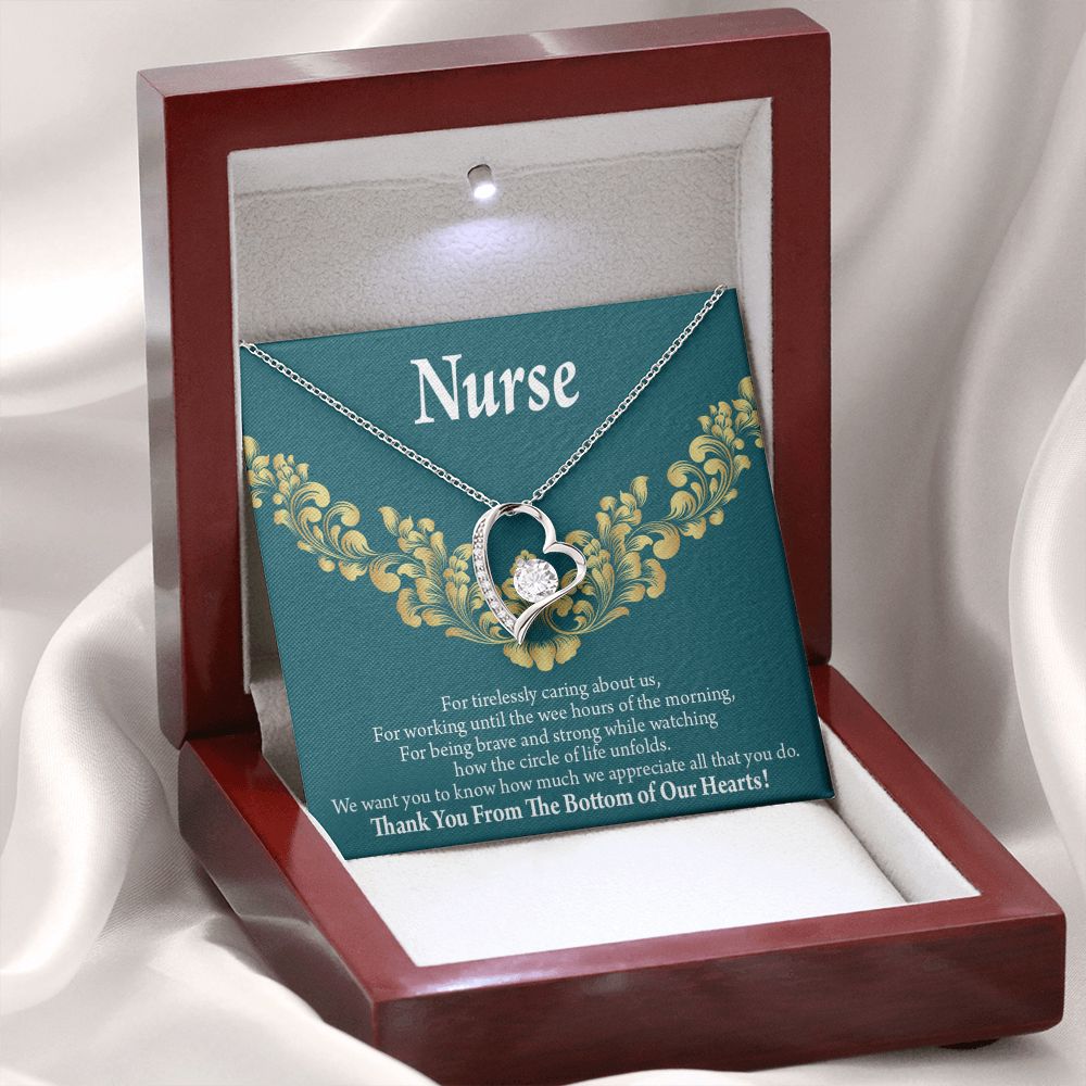 Thank You Medical Hero Forever Necklace w Message Card-Express Your Love Gifts