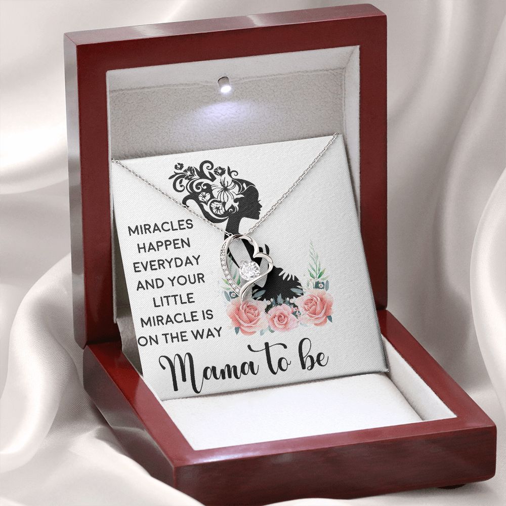 Mama To Be Forever Necklace w Message Card-Express Your Love Gifts