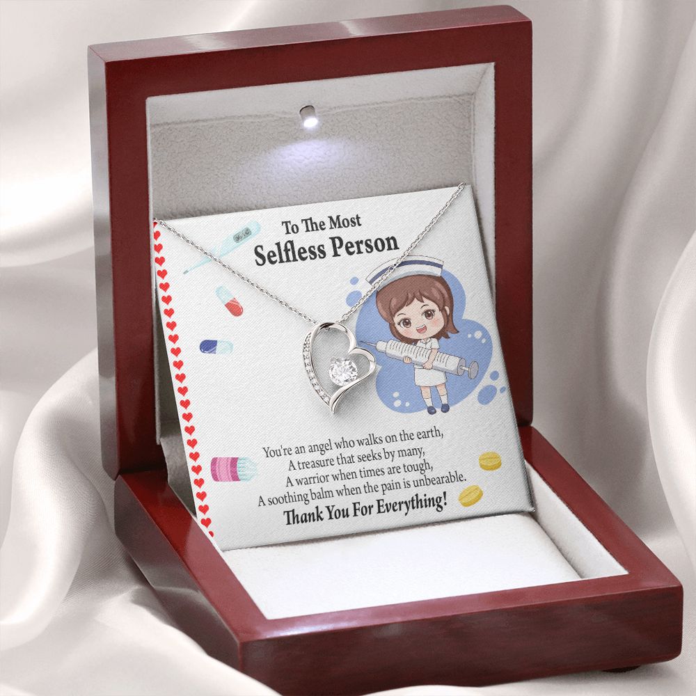 Thanks to Nurse Caregivers Forever Necklace w Message Card-Express Your Love Gifts