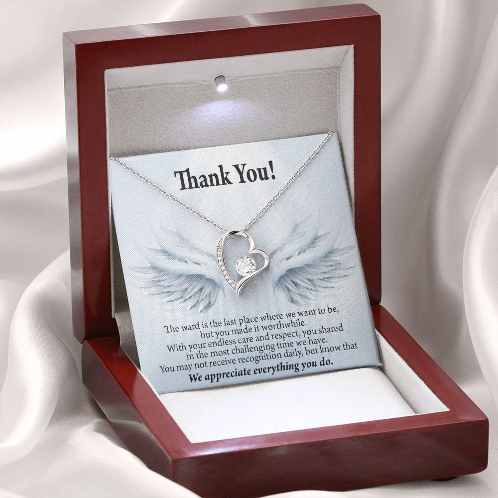 Thank You Present for Healthcare Workers Forever Necklace w Message Card-Express Your Love Gifts