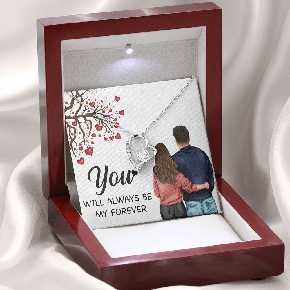 You WIll Always Be My Forever Forever Necklace w Message Card-Express Your Love Gifts