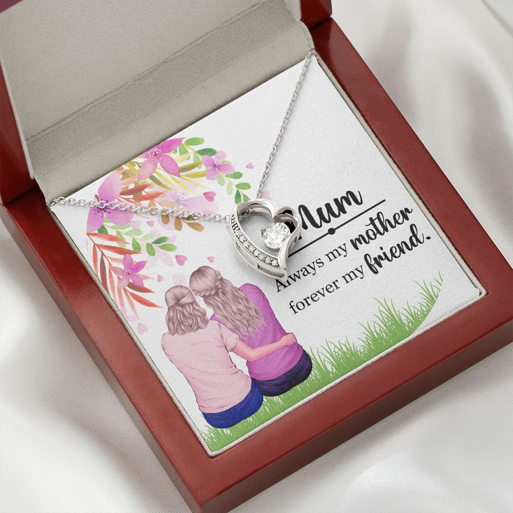 Mum Always my Mother Forever Necklace w Message Card-Express Your Love Gifts