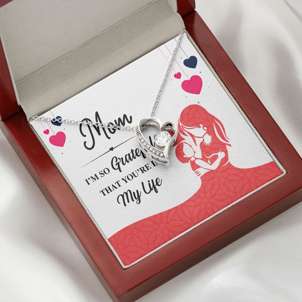 Mom I'm So Grateful Forever Necklace w Message Card-Express Your Love Gifts