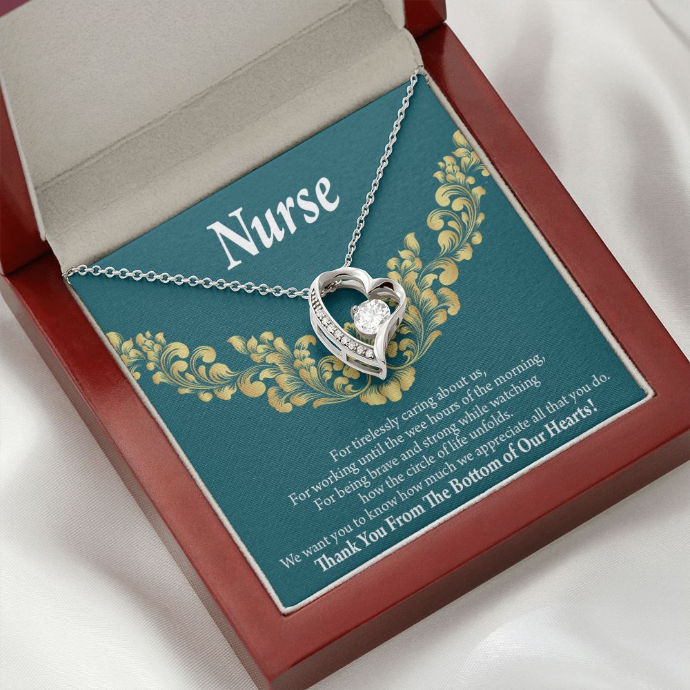 Thank You Medical Hero Forever Necklace w Message Card-Express Your Love Gifts