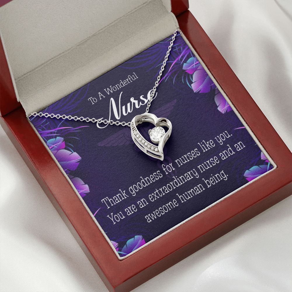 Extraordinary Nurse Forever Necklace w Message Card-Express Your Love Gifts