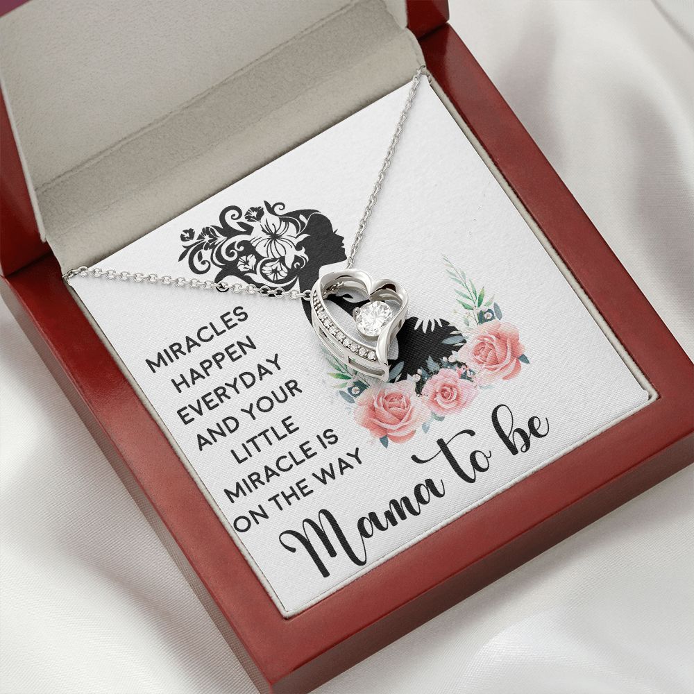 Mama To Be Forever Necklace w Message Card-Express Your Love Gifts