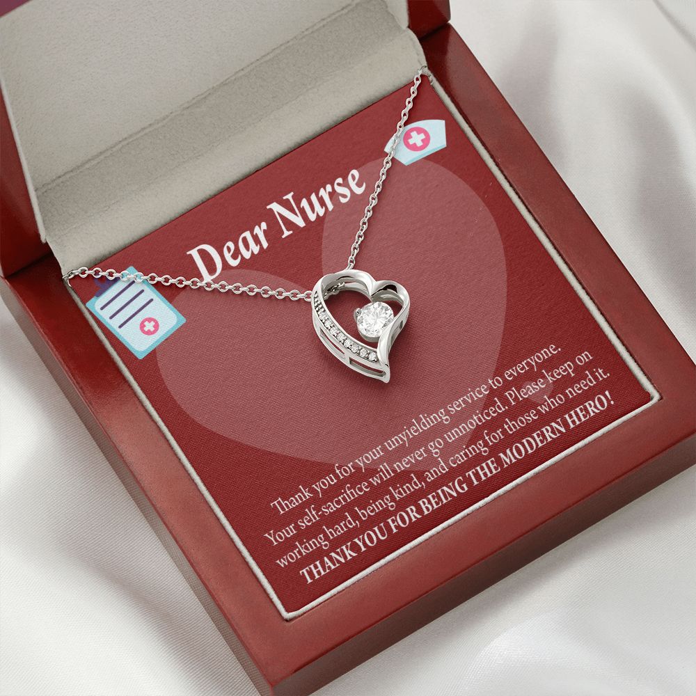 Thank You Ideas Nurses and Caregivers Forever Necklace w Message Card-Express Your Love Gifts
