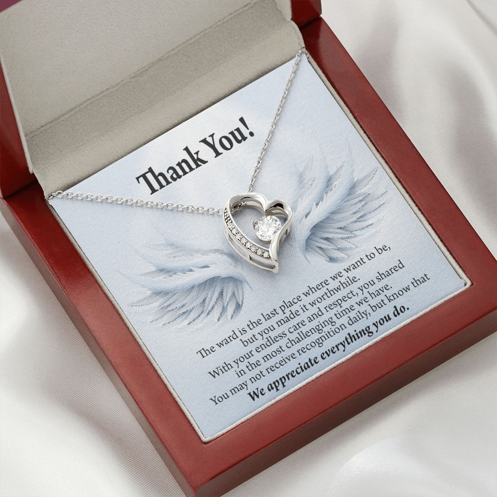 Thank You Present for Healthcare Workers Forever Necklace w Message Card-Express Your Love Gifts
