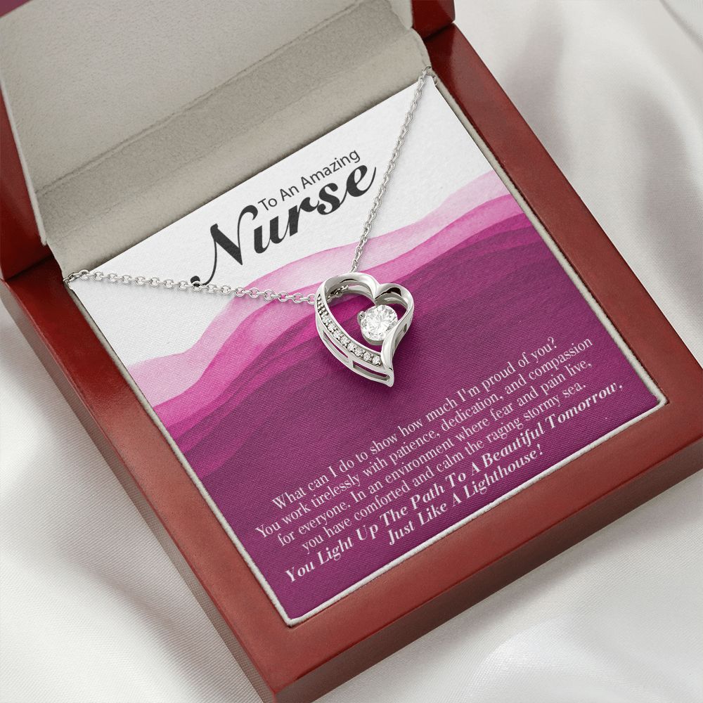 Inspirational Message for Nurse Forever Necklace w Message Card-Express Your Love Gifts