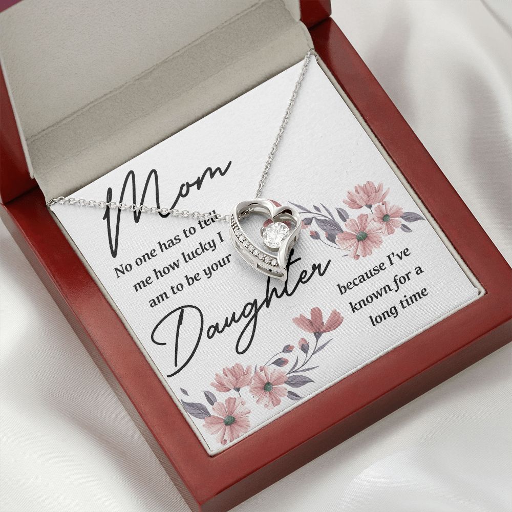 Mom No One Has Tell Me Forever Necklace w Message Card-Express Your Love Gifts