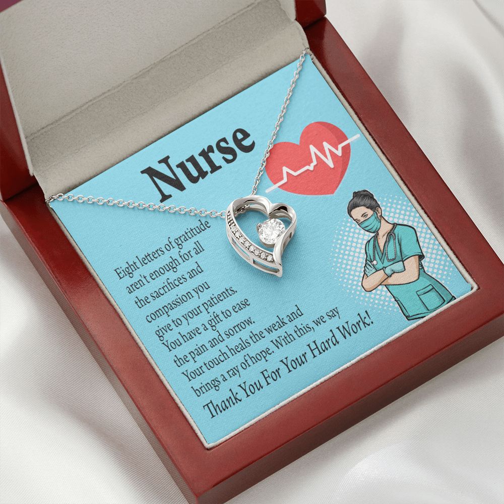 RN Nurse Gift Forever Necklace w Message Card-Express Your Love Gifts