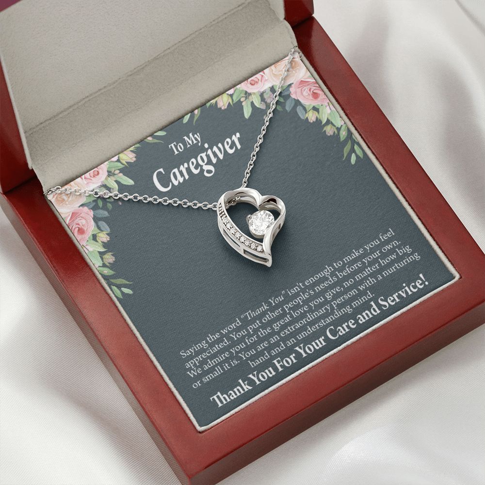Gift Ideas For Caregivers Forever Necklace w Message Card-Express Your Love Gifts