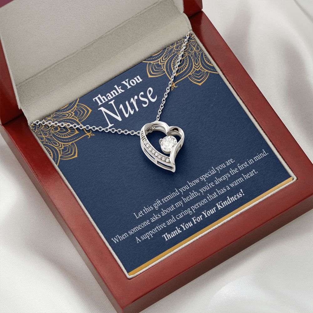 Thank You Nurse Forever Necklace w Message Card-Express Your Love Gifts