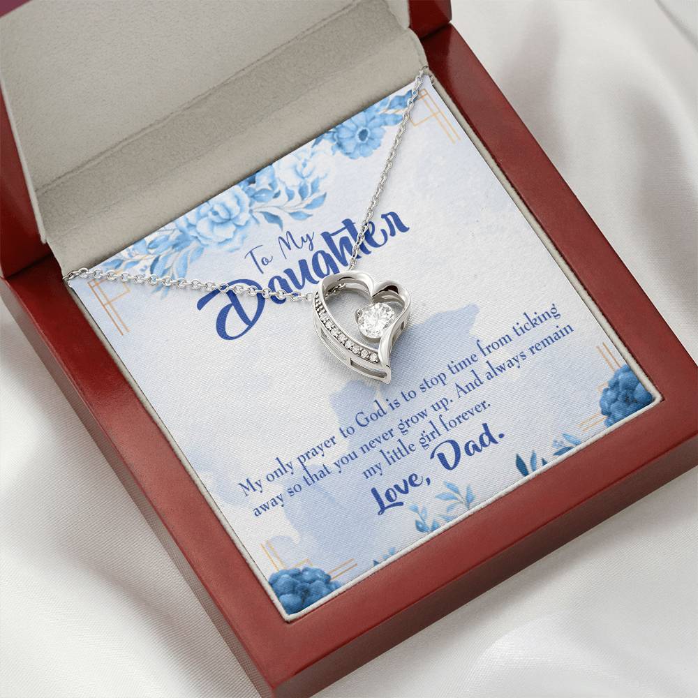 To My Daughter My Only Prayer to God From Dad Forever Necklace w Message Card-Express Your Love Gifts
