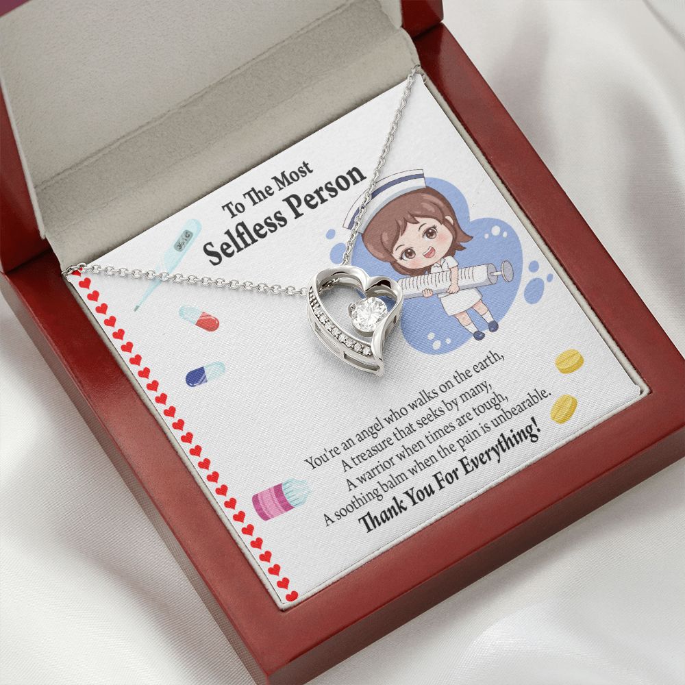 Thanks to Nurse Caregivers Forever Necklace w Message Card-Express Your Love Gifts