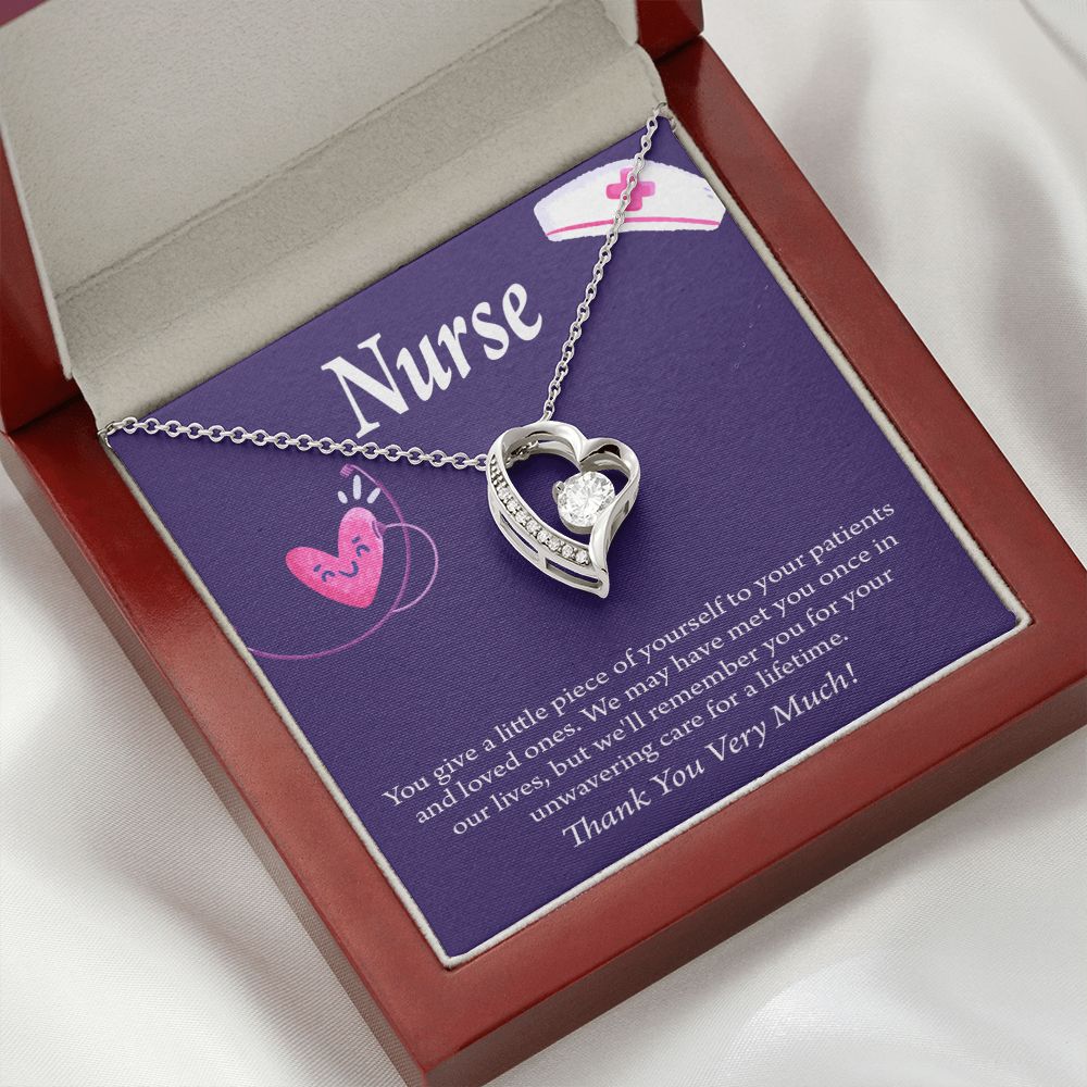 Remarkable Nurse Forever Necklace w Message Card-Express Your Love Gifts