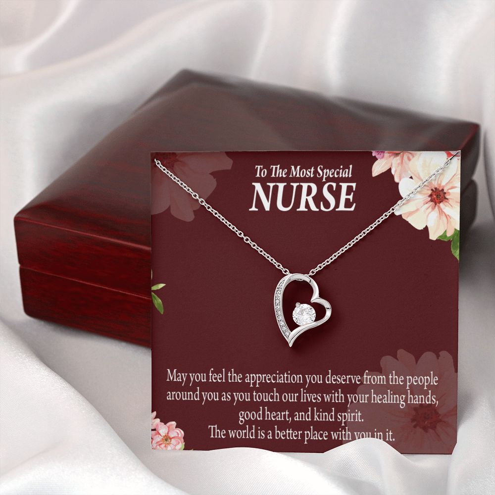 Special Nurse Forever Necklace w Message Card-Express Your Love Gifts