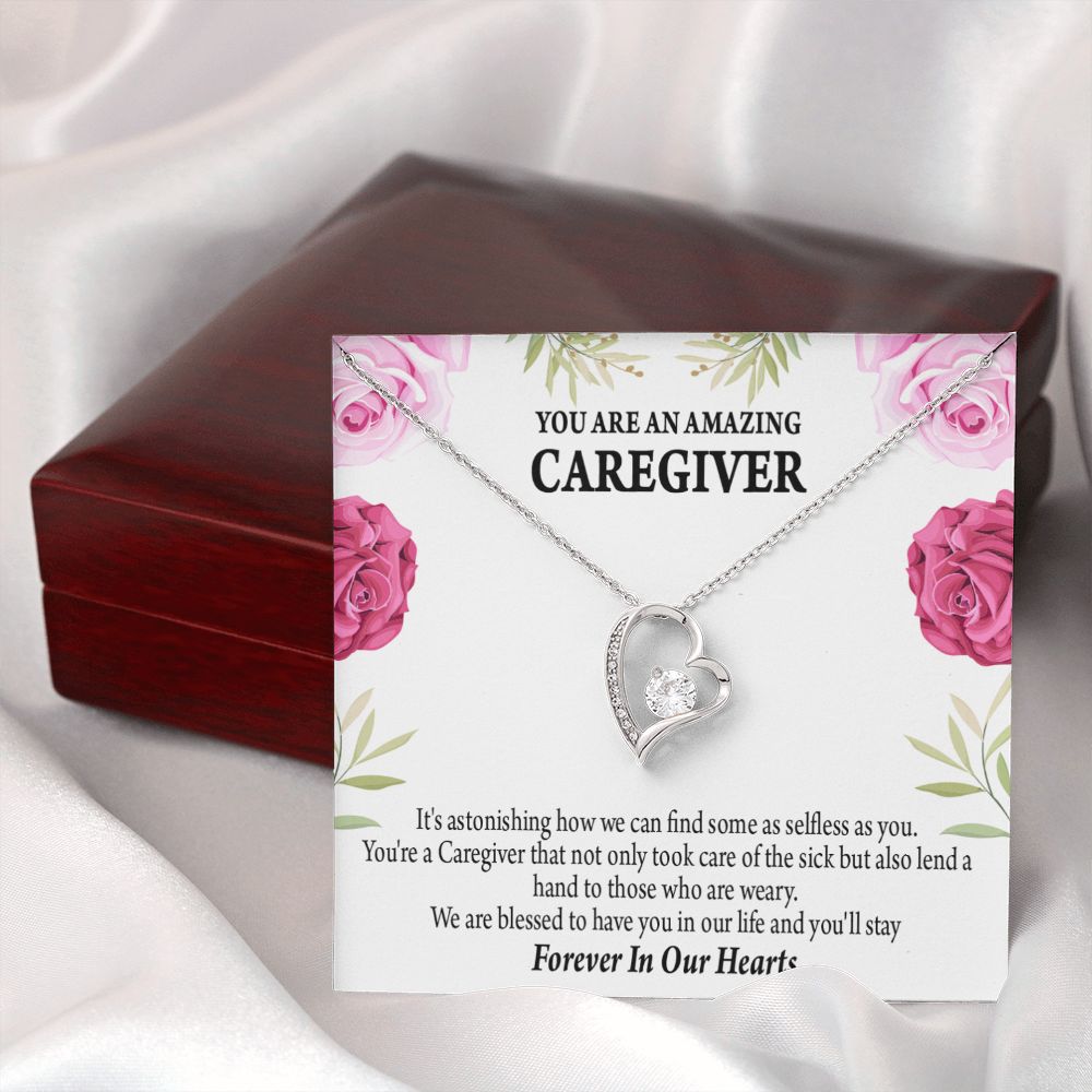 Caregiver Necklace Forever Necklace w Message Card-Express Your Love Gifts