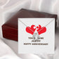 Together We Just Fit Forever Necklace w Message Card-Express Your Love Gifts