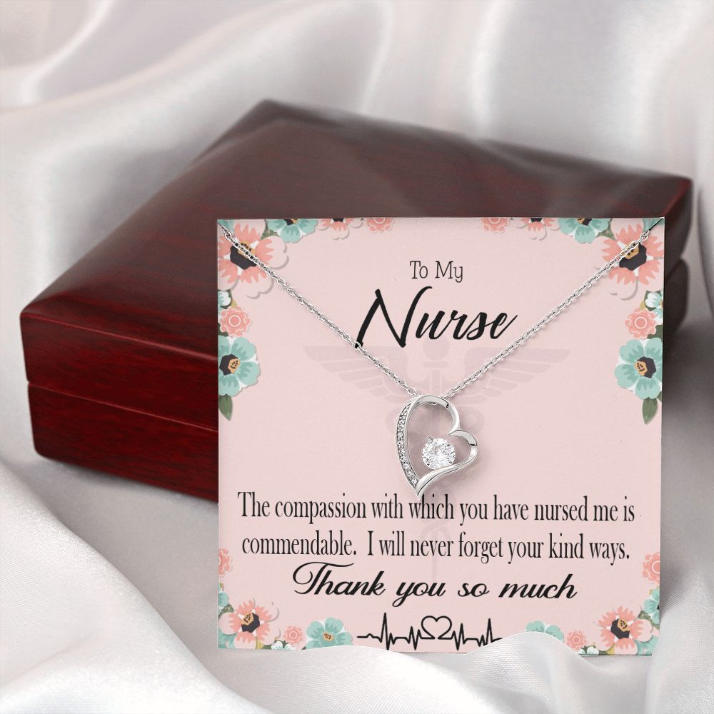 Commendable Nurse Forever Necklace w Message Card-Express Your Love Gifts