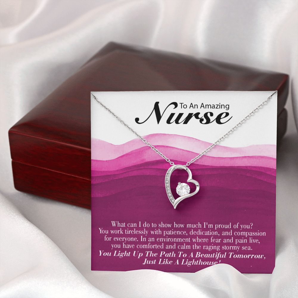 Inspirational Message for Nurse Forever Necklace w Message Card-Express Your Love Gifts