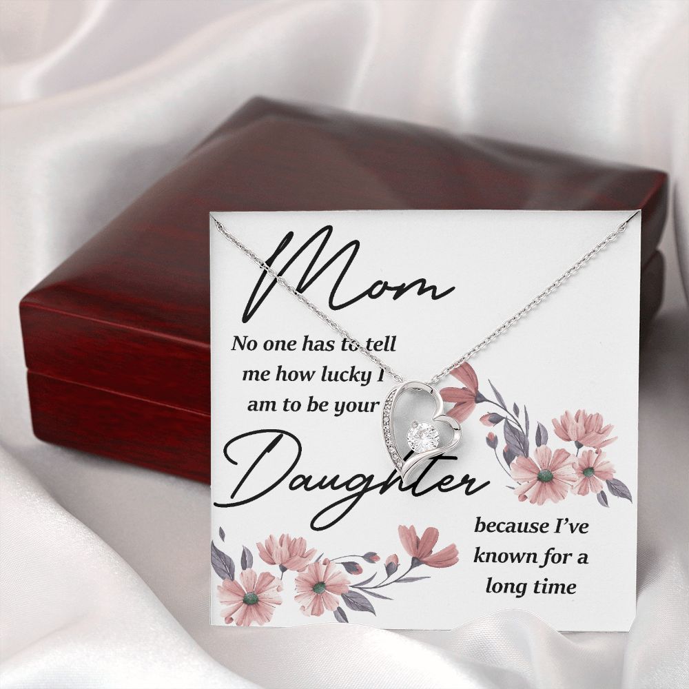 Mom No One Has Tell Me Forever Necklace w Message Card-Express Your Love Gifts