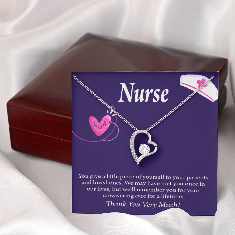Remarkable Nurse Forever Necklace w Message Card-Express Your Love Gifts