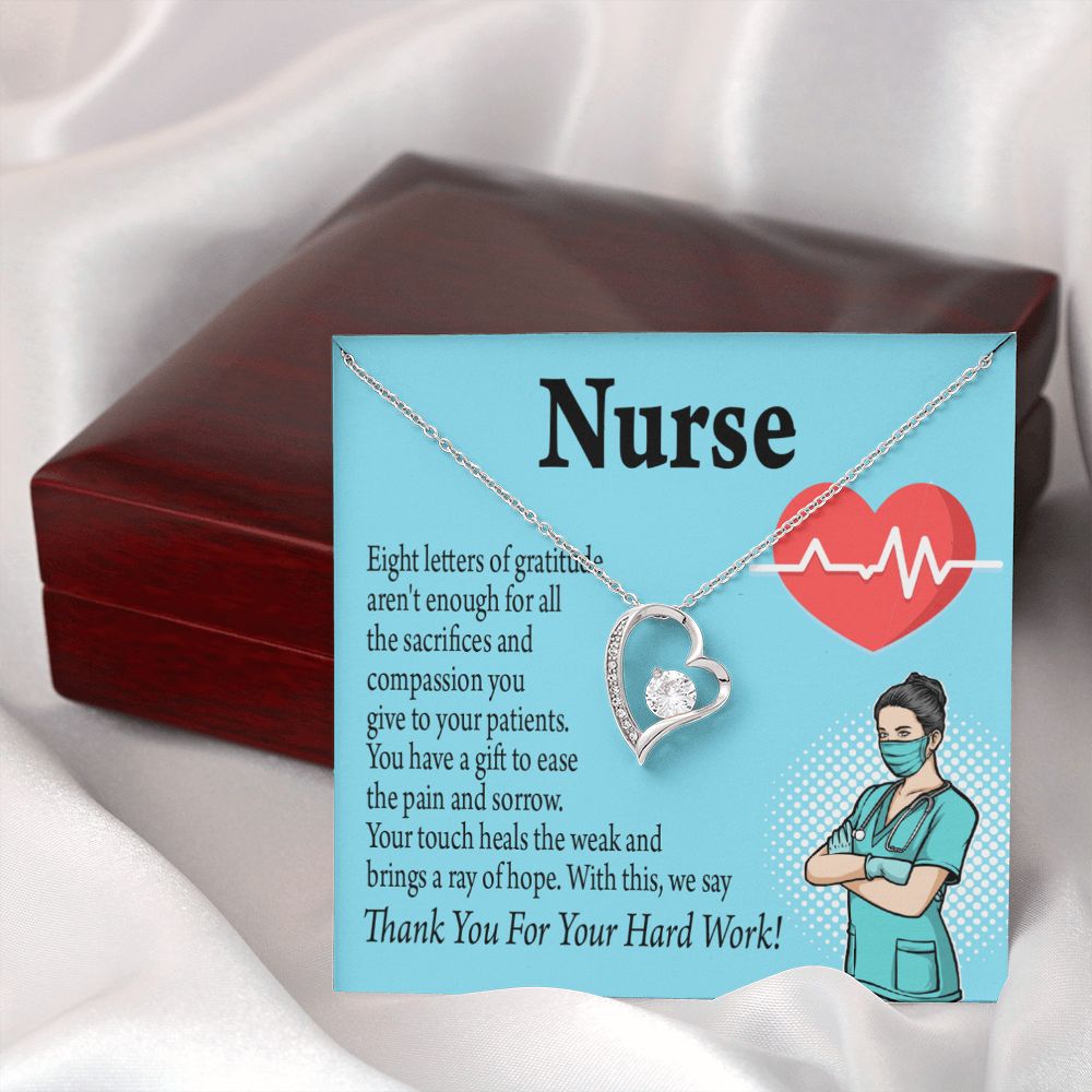 RN Nurse Gift Forever Necklace w Message Card-Express Your Love Gifts