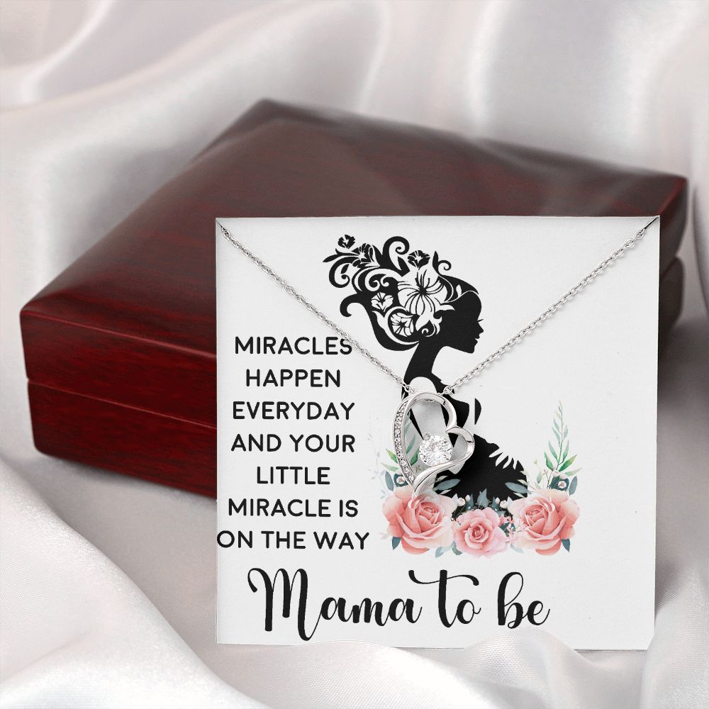 Mama To Be Forever Necklace w Message Card-Express Your Love Gifts