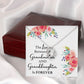 The Love Between a Grandmother and Granddaughter Forever Necklace w Message Card-Express Your Love Gifts