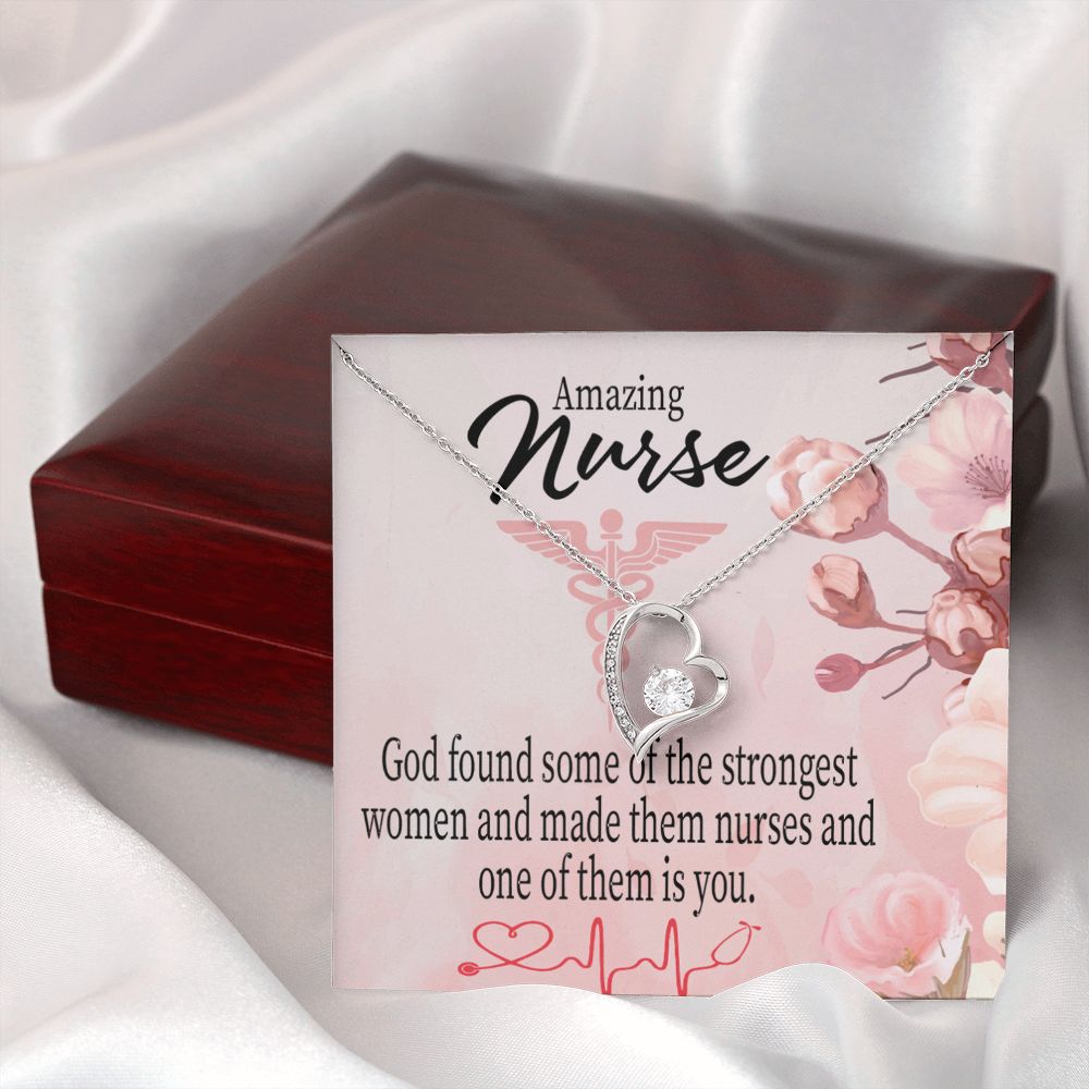 God Made Nurses Forever Necklace w Message Card-Express Your Love Gifts