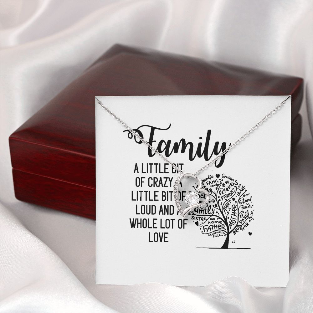 Family Forever Necklace w Message Card-Express Your Love Gifts