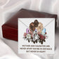 Mother and Daughter Never Apart Forever Necklace w Message Card-Express Your Love Gifts