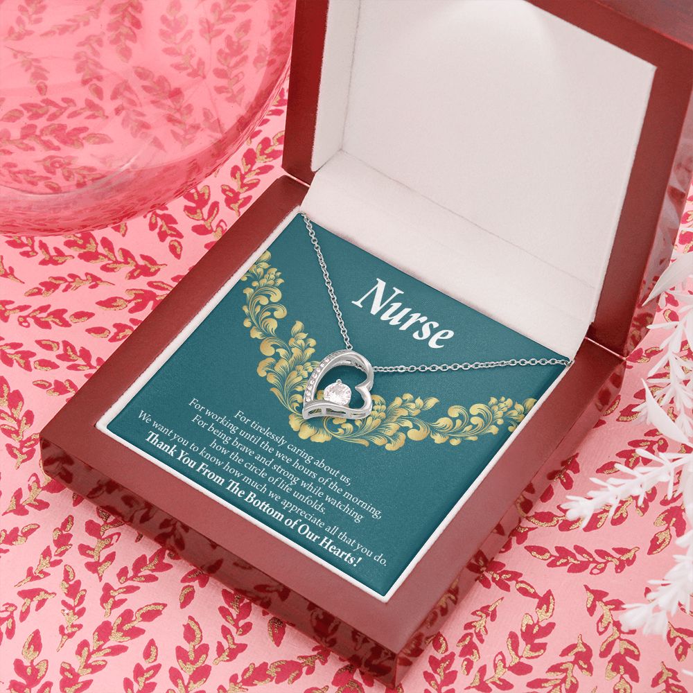 Thank You Medical Hero Forever Necklace w Message Card-Express Your Love Gifts