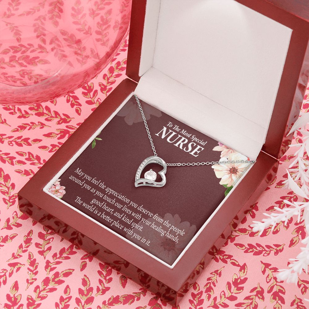 Special Nurse Forever Necklace w Message Card-Express Your Love Gifts
