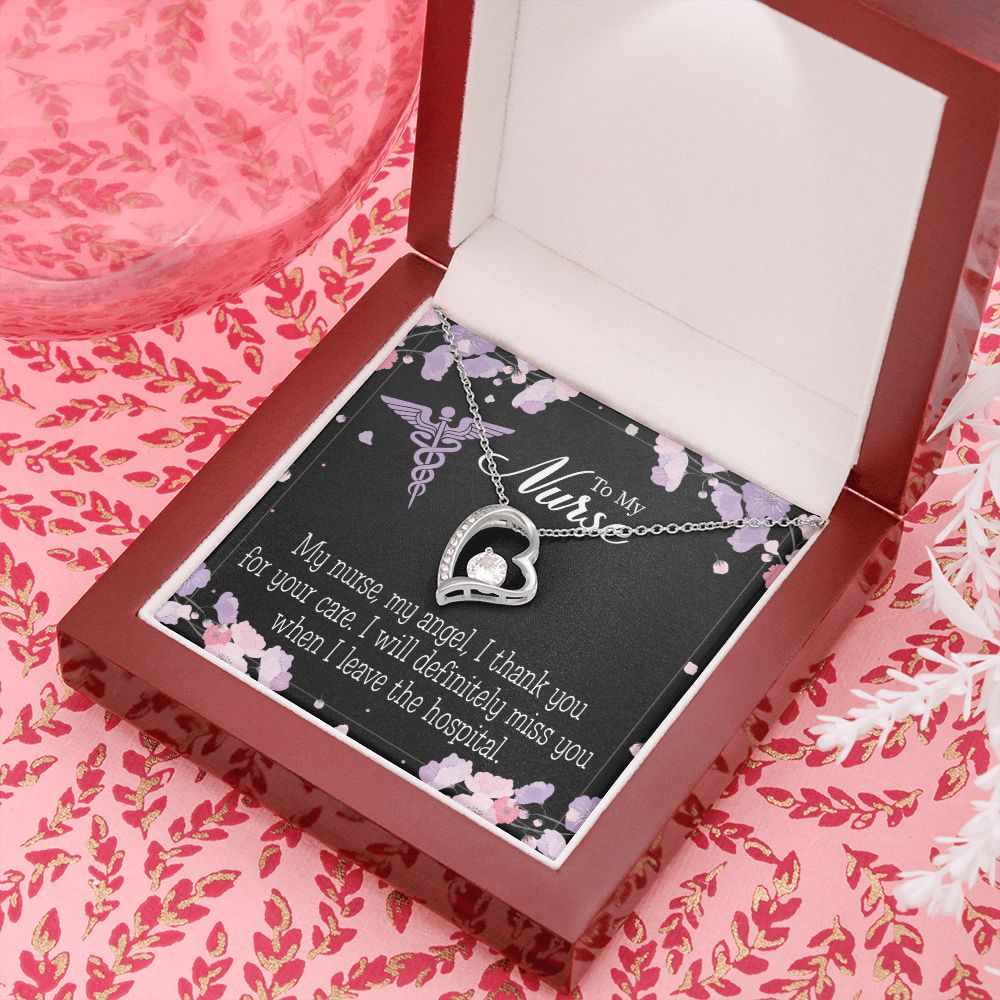 My Nurse, My Angel Forever Necklace w Message Card-Express Your Love Gifts