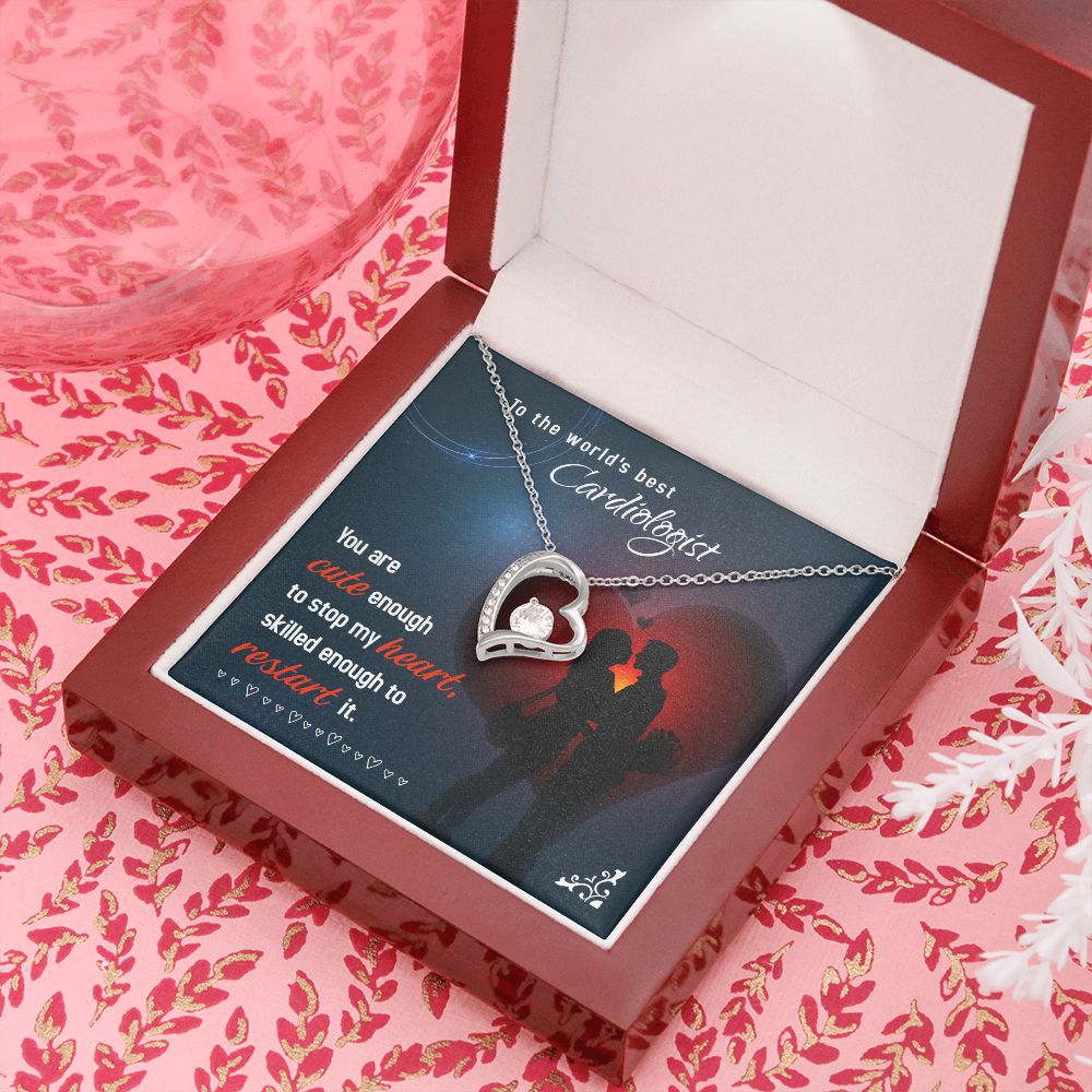 Cute Enough to Stop Forever Necklace w Message Card-Express Your Love Gifts