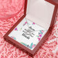 Mom We Love You With All Our Hearts Forever Necklace w Message Card-Express Your Love Gifts