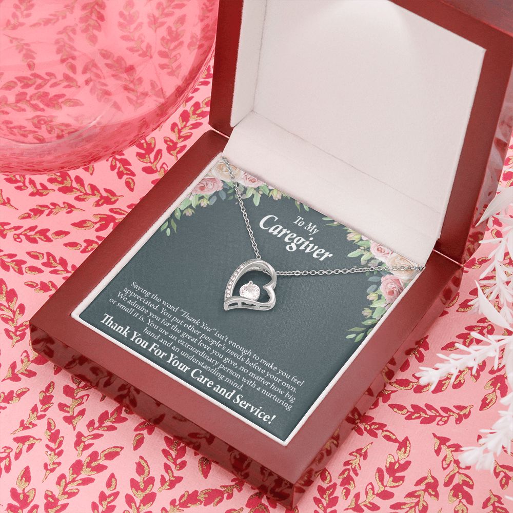 Gift Ideas For Caregivers Forever Necklace w Message Card-Express Your Love Gifts