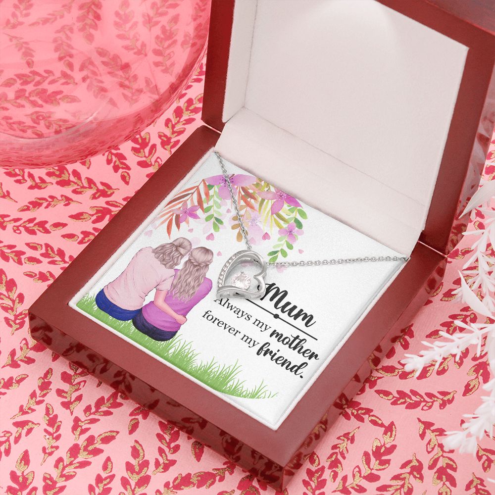 Mum Always my Mother Forever Necklace w Message Card-Express Your Love Gifts