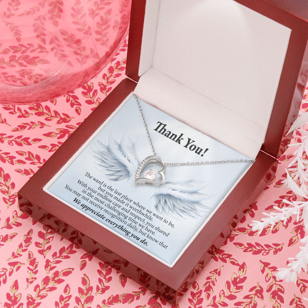 Thank You Present for Healthcare Workers Forever Necklace w Message Card-Express Your Love Gifts