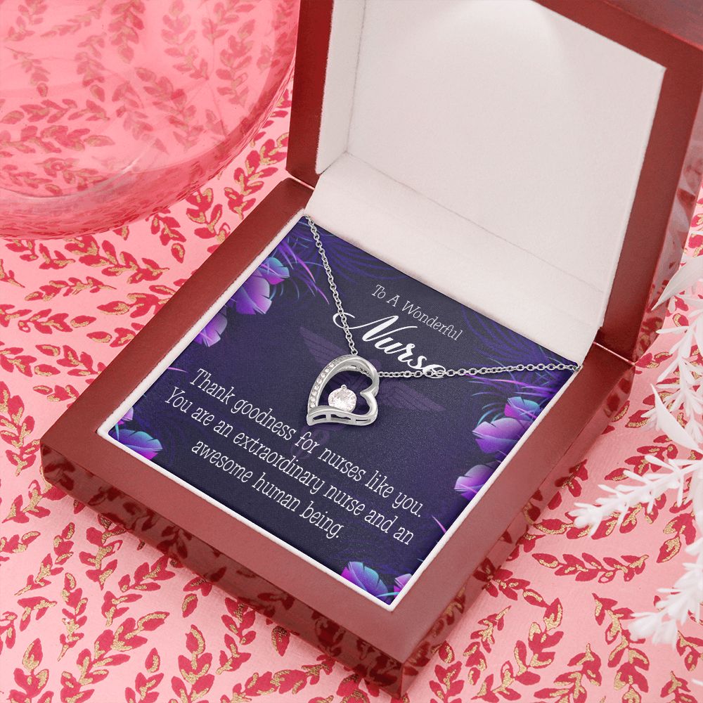 Extraordinary Nurse Forever Necklace w Message Card-Express Your Love Gifts