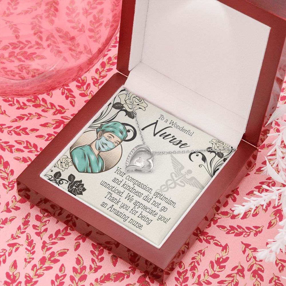 Thank Your Nurse Gift Forever Necklace w Message Card-Express Your Love Gifts
